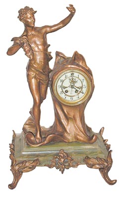 Gilbert Clock Co. statue clock, "Treola", ca 1913. — Antique Clocks Price Guide