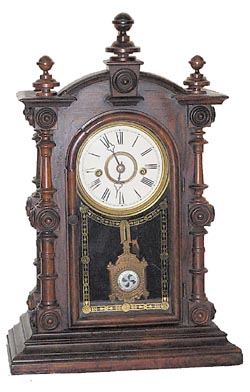 Welch, Spring & Co. mantle clock, "Patti, No. 1", ca 1884, per the catalogs. — Antique Clocks Price Guide