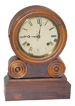 E. Ingraham Clock Co. mantle clock, "Greecian", ca 1869. — Antique Clocks Price Guide