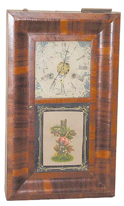 Chauncey Jerome, New Haven, Conn. 30 hour, 3 weight, OG, strike and alarm. — Antique Clocks Price Guide