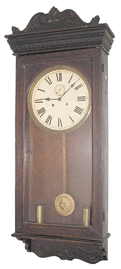 Sessions Clock Co. hanging, "Regulator No. 5", ca 1912. — Antique Clocks Price Guide