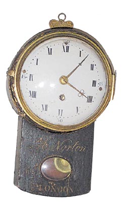 Rare miniature short drop clock, signed, "H. Norton, London", late 1700's — Antique Clocks Price Guide