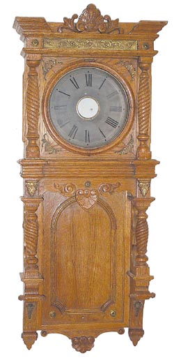 Waterbury Clock Co., hanging case, "Augusta", ca 1893. — Antique Clocks Price Guide