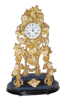 French gilt bronze mantle clock, ca 1860-1880. — Antique Clocks Price Guide