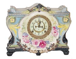Ansonia Clock Co. "La Vinda", Royal Bonn, ca 1901. — Antique Clocks Price Guide