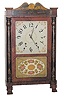 Column and Splat, Transition case. Full label on the backboard, some of which reads, "Ephriam Downes, for George Mitchell, Bristol, Conn". ca 1826-1828.