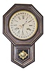 Ansonia Clock Co. hanging, "10 Inch Drop Octagon-Gilt Calendar", ca 1906.