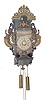 Dutch wall clock, a very elaborate early weight clock.