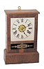 Jerome & Co. miniature cottage clock only 11 1/2 inches high. It is the "David Crockett" model, ca 1850.