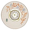 Faience Ware, New Haven plate clock, with Floral Ornamentation, ca 1885.