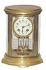 French Oval crystal regulator. 8 day movement is signed, "Made in France", and "L. Marti & Sons".