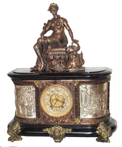Ansonia Clock Co. "Virginia and Group No. 2806", ca 1904. — Antique Clocks Price Guide