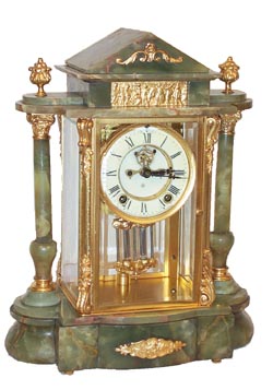 Ansonia Clock Co. Crystal Regulator, "Gonfalon", ca 1906. — Antique Clocks Price Guide
