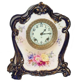 Ansonia Clock Co. porcelain clock, "LaDon". — Antique Clocks Price Guide
