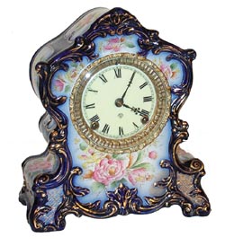Ansonia Clock Co. porcelain case, "Wyoming". — Antique Clocks Price Guide