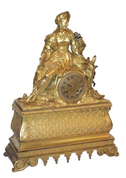French bronze statue clock. — Antique Clocks Price Guide