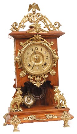 Ansonia Clock Co. mantle clock, "Cabinet D", ca 1894. — Antique Clocks Price Guide