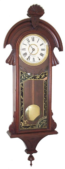 New Haven Clock Co. hanging, "Cambria", ca 1880. — Antique Clocks Price Guide