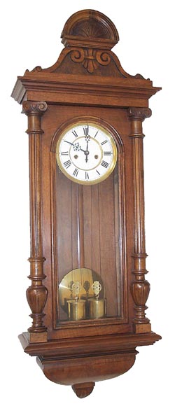 Gustav Becker, 1/2 size Vienna regulator, serial number No. 238674 which dates the clock about 1878. — Antique Clocks Price Guide