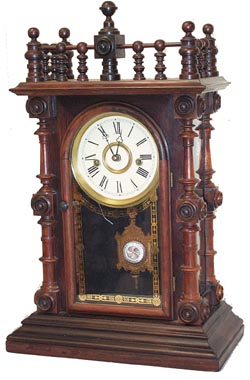 Welch, Spring and Co. "Gerster", ca 1879, one of the first of the Welch, Spring clocks that used the "Patti" movement. — Antique Clocks Price Guide