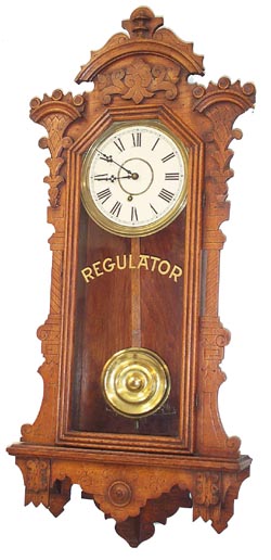 E. Ingraham Co. hanging clock, "Pacific", ca 1896. — Antique Clocks Price Guide
