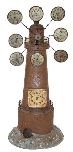 Junghans rare "World Time-Lighthouse" clock, ca 1910. — Antique Clocks Price Guide