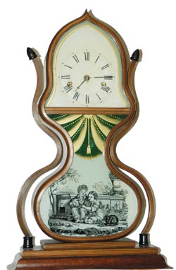 Rare J. C. Brown Large Acorn Shelf Clock with sidearms, ca 1840Õs. — Antique Clocks Price Guide