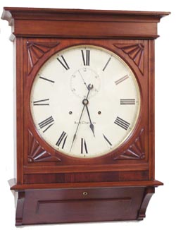 Seth Thomas gallery clock Large double spring movement No. 24, signed by Seth Thomas, Thomaston, Conn. — Antique Clocks Price Guide