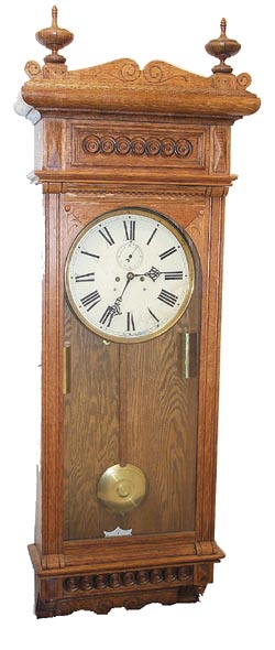 Waterbury Clock Co., "Regulator No. 54", ca 1915. — Antique Clocks Price Guide