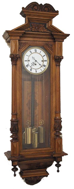 Grand Sonnerie Vienna Regulator, sometime referred to as a "blindmans clock", ca 1860-1875. — Antique Clocks Price Guide