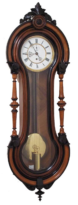 Gustav Becker miniature Keyhole Vienna, 1 weight, Ca 1888. — Antique Clocks Price Guide