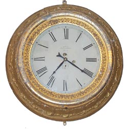 Rare Beach-Hubbel 8 day Gallery Clock. They were makers of brass movements in Bristol, Conn. 1859-1863. — Antique Clocks Price Guide