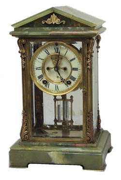Ansonia Clock Co., crystal regulator, "Rampant", ca 1914. — Antique Clocks Price Guide