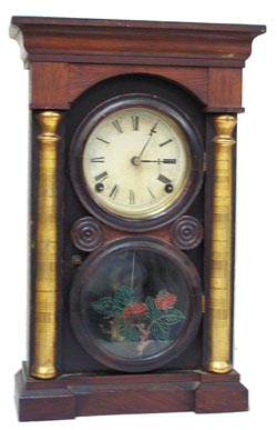 E. Ingraham and Co. early mantle clock, "Arch Column No. 1", ca 1860. — Antique Clocks Price Guide