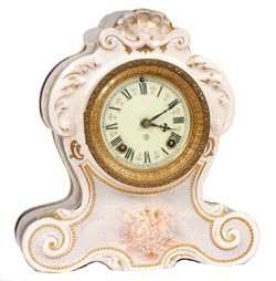 Ansonia Clock Co., Cobalt Blue, porcelain clock, ca 1900. — Antique Clocks Price Guide
