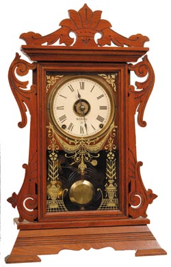 Seth Thomas, "Newark", ca 1886, the date stamped on the back of the case indicating it was made on that date. — Antique Clocks Price Guide