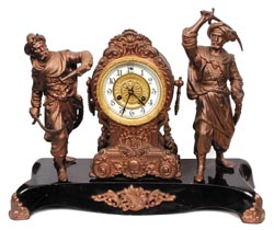 Waterbury Clock Co. figure clock, "Viking", ca 1905. — Antique Clocks Price Guide