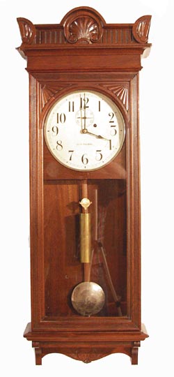 Seth Thomas "Regulator No. 9", ca 1884. This was a very poplar case style for the Seth Thomas Company. — Antique Clocks Price Guide