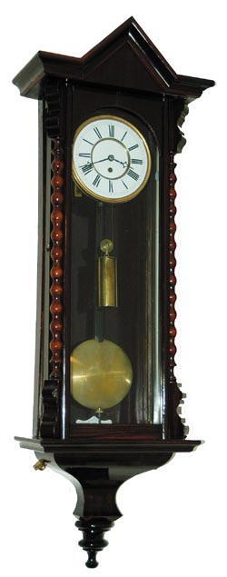 Vienna miniature 1 weight, 35.5" high. — Antique Clocks Price Guide