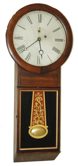 Silas B. Terry early wall regulator, ca 1850Õs. — Antique Clocks Price Guide
