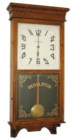 Sessions Clock Co. hanging clock, "Regulator No. 2", ca 1910. — Antique Clocks Price Guide