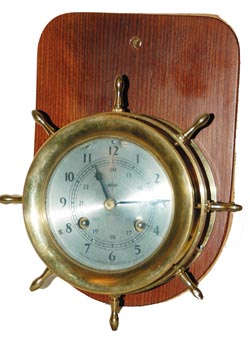 German ships bell clock, miniature size. — Antique Clocks Price Guide