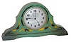 Gilbert Clock Co. in a modern wood case, 13 inches wide, 7 inches high.