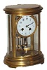 French Oval Crystal Regulator, 8 day half hour gong strike. Movement is signed, "A. Thelot, France", and "Samuel Marti".