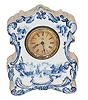 Ansonia Clock Co., porcelain clock in the blue and white Dutch scenes. 