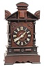 Gothic style shelf cuckoo, miniature size, only 15 inches high.