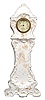 New Haven Clock Co., miniature porcelain grandfather clock.