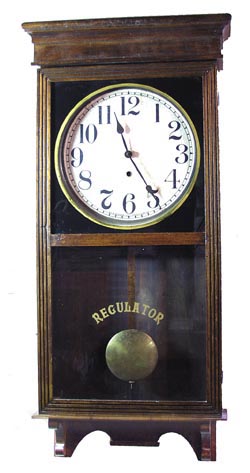Sessions Clock Company, hanging clock, "Regulator No. 2 - 1910". — Antique Clocks Price Guide