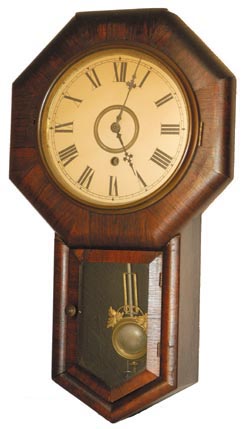 Wm. L. Gilbert Clock Co., "8 Inch Drop Octagon", C. 1901. — Antique Clocks Price Guide
