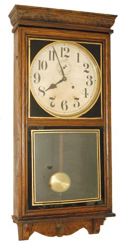 Waterbury Clock Company hanging store regulator, "Stork", C. 1915. — Antique Clocks Price Guide